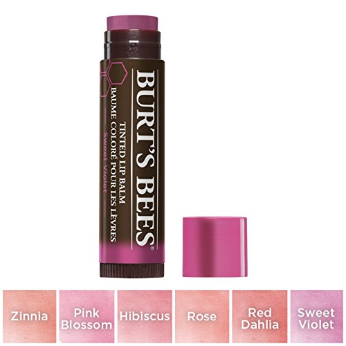 Burt's Bees 100% Natural Moisturizing Tinted Lip Balm, Sweet Violet, 1 Tube, Pack of 2