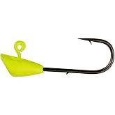 Trout Magnet Jig Heads - 1/64 oz - 25 Pack - Shad Dart Head Shape Hook with Lure Body Securing Barb - Balanced Jigs and Hooks for Trout, Crappie, Bass, Panfish - Freshwater Saltwater Fishing Gear