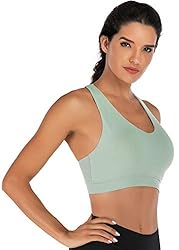 RUNNING GIRL Sports Bra for Women, Criss-Cross Back