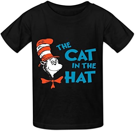Kidsloveit Kids Boys Girls Dr Seuss The Cat in The Hat Short Sleeve T-Shirt
