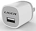 Liger USB Wall Travel For Smartphone, Tablet, Speaker Headset & Power Bank - White