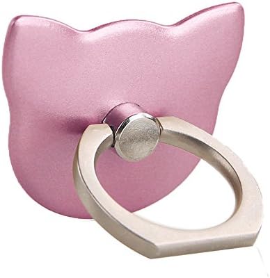 Acyan Phone Ring Holder 360°Rotation Universal Cellphone Finger Ring Stand Kickstand Grip For iPhone Smartphone and Tablets (Pink, Cat)