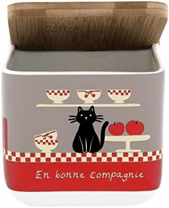 Derrière la porte – Caja para la sal con texto “En bonne compagnie”: Amazon.es: Hogar