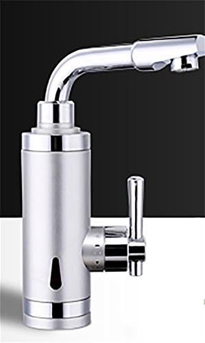 Instant Hot Water Faucet 220v 3000w Water Heater Faucet Kitchen Electric Heating Water Tap Instant Hot Faucet Heaters , Silver , 57CM-9W
