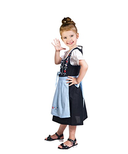 Children Dirndl Dik06 3 pcs. Size 10, Oktoberfest drindle-s dress-es costume-s - Thumbnail 7