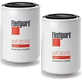 Genuine Fleetguard - Cummins Filtration WF2075 Fleetguard Water Spin-On (Pack of 2), Replaces Baldwin BW5075, Donaldson P552075, Luber Finer LFW4075, Wix 24075