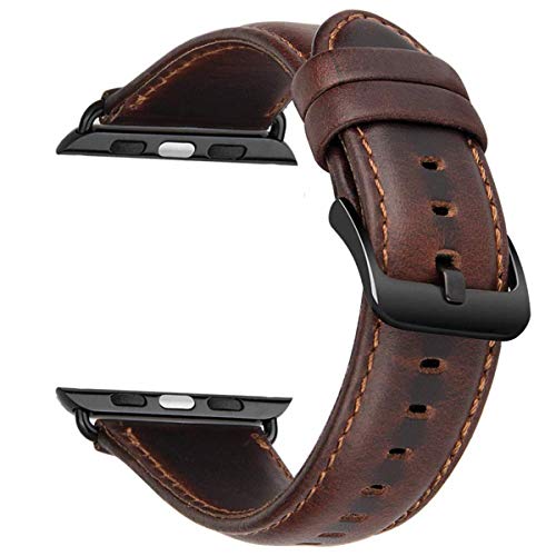 Case U Watchband Genuine Leather Strap 42mm for Apple iwatch Series 4 3 2 &1 and Compatible with Apple Watch Series 4 &