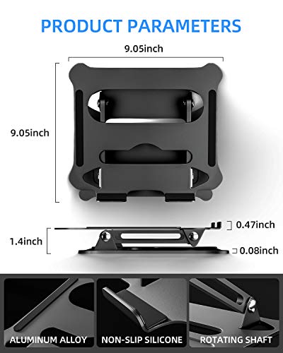 Laptop Stand, Height Adjustable Aluminum Laptop Holder,Compatible with MacBook Air Pro, Dell, HP, Lenovo Light Weight Aluminum Up to 17\