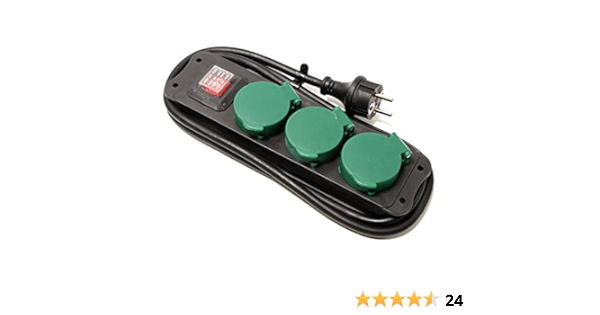 Cablematic - Regleta de enchufes IP44 para exterior 3 schuko ...