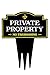 Brookfield Products Private Property No Trespassing Yard Sign with Stake | Heavy Duty Dibond Plastic/Aluminum Material | Stakes Easily in Home Lawn | 16” Tall x 12.5” Wide