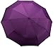Crown Coast Eggplant Purple Travel Umbrella - 60 MPH Windproof Lightweight for Men Women and Kids, Compact Travel Umbrellas in Multiple Colors