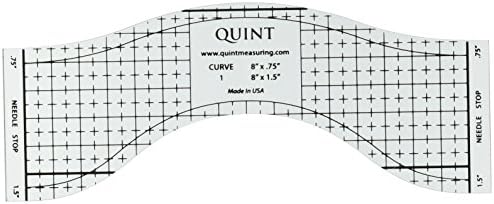 Quint Measuring Systems Reverse-A-Ruler Sewing and Quilting Long Arm Template, 8.75" by 3.5"