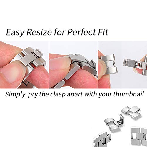 YvY Metal Stainless Steel Band Compatible with Apple Watch Band 38mm 40mm 42mm 44mm, Replacement Wristband for iWatch Series SE 7 6 5 4 3 2 1 for Women Men with Flower Bling Diamond Replacement Bracelet