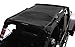 Alien Sunshade Jeep Wrangler JKU Black (2007-2018), Full Length Mesh Sun Shade for Jeep JK Unlimited, Blocks UV, Jeep Gifts, Wind, Noise, Bikini Jkini Top Cover for Sport, Sport S, Sahara, Rubicon