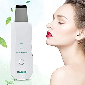 Buy Carer Mini Ultrasonic Skin Scrubber Spatula Infusion Exfoliation Iontophoresis Facial Lifting 3 Treatments In 1 White Online At Low Prices In India Amazon In