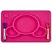 Toddler Placemat + 2 Spoons - No More Mess - BPA Free Silicone Plate Set - Improved Non-slip Suction - Baby Table Place Mat for Babies, Infants, Toddlers, Kids - Portable Travel Bowl Spoons Pink