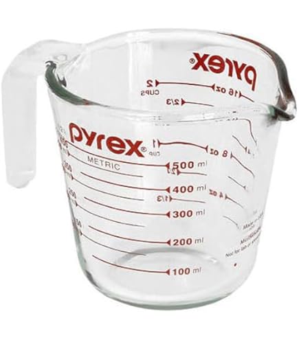 Amazon.com: Pyrex Prepware 2-Cup Measuring Cup, Red Graphics