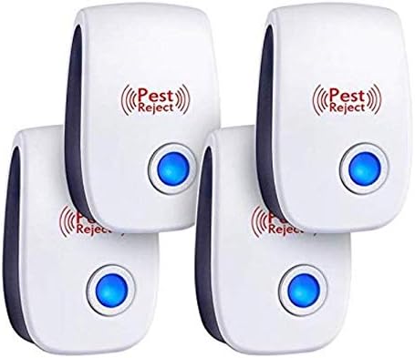 2019 Upgraded [4-Pack] ULTRASONIC PEST Reject, Pest Repeller, Plug-in Easy Usage. Non-Toxic, Child & Pet-Safe. Drives Away Roaches, Mice, Spiders, Mosquitoes, Ants.