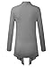BILY Women's Asymmetrical Front Long Sleeve Front Pockets Light Sweater Cardigan Heather Grey X-Large