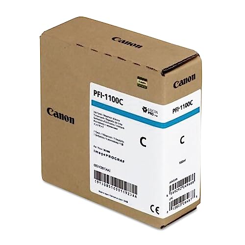 CANON PFI-1100 Ink Cyan Standard Capacity 160 ml Pack of 1 iPF Pro2000/4000/4000S/6000S