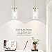 VINLUZ One Light Chandeliers Modern Clear Glass Pendant Lighting Brushed Brass Dining Room Lighting Fixtures Hanging Contemporary Lamp Semi Flush Mount Ceiling Lights