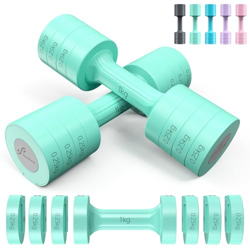 Sportneer Verstellbare Hanteln Set – 4-in-1 Hanteln Frauen Set je 1–2,5 kg