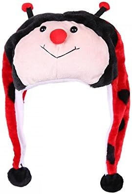 LadyBug_(US Seller)Warm Hat Cap 100% Polyester Plush Fluffy