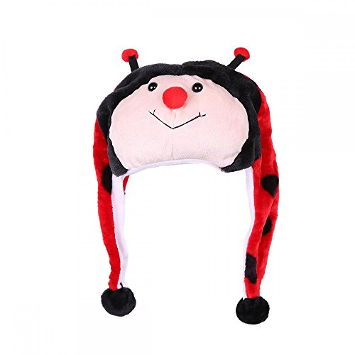 LadyBug_(US Seller)Warm Hat Cap 100% Polyester Plush Fluffy