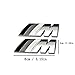 TK-KLZ 2Pcs 3D Metal Tricolor ///M Logo Car Side Fender Rear Trunk Emblem Badge for All Models BMW 1 3 5 7 Series E30 E36 E46 E34 E39 E60 E65 E38 X1 X3 X5 X6 Z3 Z4 Decorative Accessories