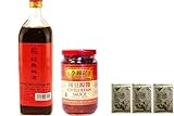 1x Shaoxing Cooking Wine 25.3oz. 1x Lee Kum Kee Chili Bean Sauce (Toban Djan) 13oz Plus a Free Gift Instant Ginger Honey Crystals
