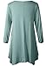 LARACE Plus Size Tops for Women 3/4 Sleeve Shirts Tunic Tops Loose Fit Basic Lady Clothes (L, Greyish Green)