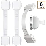 Adjustable Child Proof Safety Lock Cabinet Locks, Dual Locking System Baby and Child Proof Drawers, Cabinets Refrigerators Toilet etc. New Super Strong Design No Drill Required Stay in Place.