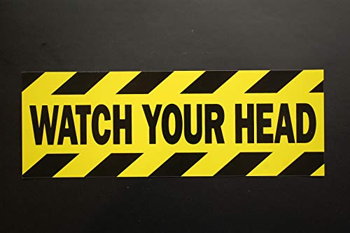 Five Star Graphics Watch Your Head Sticker Vinyl Decal 8" X 2.75" Caution Indoor Outdoor (PS48)