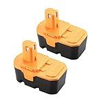 Powilling 3.0Ah Replacement NiCd Battery for Ryobi 18V Battery One Plus P100 P101 130224028 130224007 130255004 ABP1801 ABP1803 ( 2Packs )