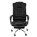 Happybuy Executive Office Chair with Footrest, Black, PU Leather, Ergonomic, High Back, Swivel, 140kg Weight Limit