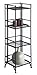 Convenience Concepts Xtra Storage 4 Tier Folding Metal Shelf, Black