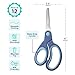 Left Handed Scissors, for Kids and Schools, Soft Grip, by Kinderific, Pack of 6 (Classic)