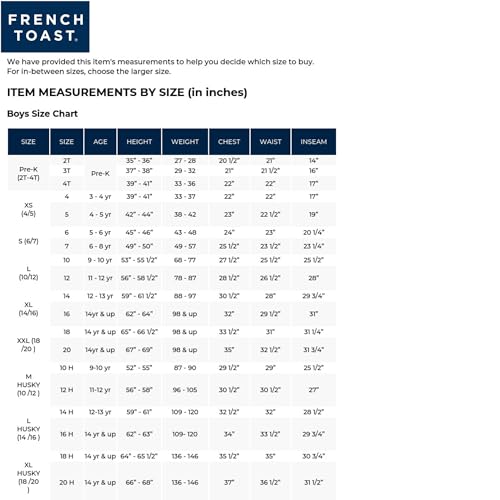 French Toast Boys' Adjustable Waist Relaxed Fit Pant (Standard & Husky