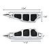 Stiletto Rear Foot Peg Foot Rests Chrome Compatible with Honda/Kawasaki/Suzuki/Yamaha Stiletto Motorcycle Foot Pegs Footrests Left+Right