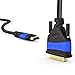 HDMI DVI Adapter Cable with A.I.S. Signal-Interference Protection – 15ft (bi-Directional DVI-D 24+1/HDMI Monitor Cable, PC/Laptop to Monitor/TV, Full HD/1080p) by CableDirect