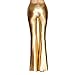 E.JAN1ST Women's Wide Leg Pants Metallic Liquid Stretchy Bell Bottom Flared Pants