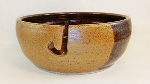 image for dist by American mud products Aunt Chris' Pottery - Yarn Bowl - Tan An