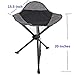 PORTAL Tall Slacker Chair Folding Tripod Stool for Outdoor Camping Walking Hunting Hiking Fishing Travel, Support 225 lbsthumb 2