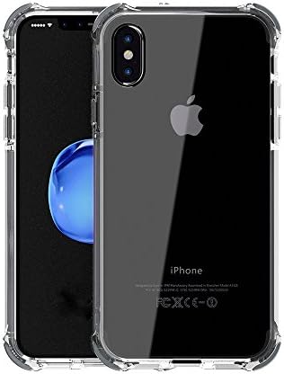 iPhone X Case - Double Layer Shock-Absorbant Material - Lightweight Slim Fit Design - Transparent Polycarbonate Backing - Drop-Resistant Protective Case for iPhone X (Gray)