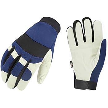 Vgo 3Pairs 32℉ or above 3M Thinsulate C40 Lined Pigskin Leather Warm Winter Cold Storage Frozen Safety Working Gloves(Size L,Blue,PA7620F)