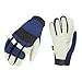 Vgo... 3-Pairs 32℉ or above Lined Pigskin Leather Warm Winter Cold Storage Frozen Safety Working Gloves(Size XL,Blue,PA7620F)