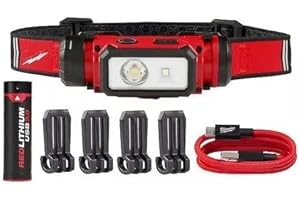 OUSEMAN LRYXYY 2163-21 for Milwaukee Tool with Redlithium USB Hard Hat Headlamp (600 Lumens)