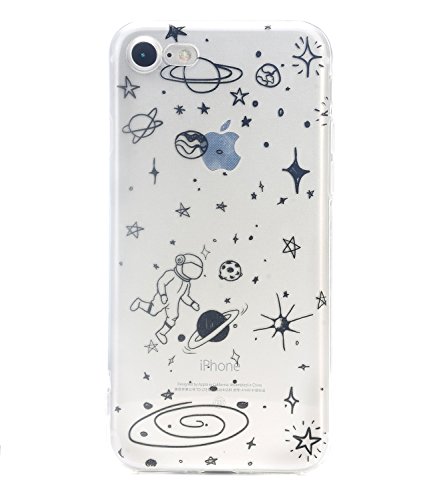 TNCY iPhone 7 Plus Clear Case,iPhone 8 Plus Clear Case,Space Cartoon Design Clear Bumper TPU Soft Case Rubber Skin Cover for iPhone 7 Plus/iPhone 8 Plus - 5.5 inch