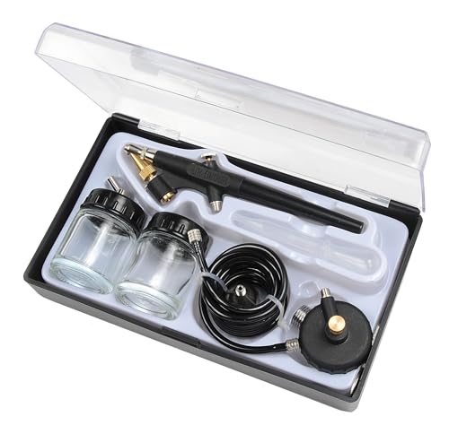 MICHELIN Airbrush Kit with Hose - 2 Paint Jars - Use Pressure: 1-2 Bar