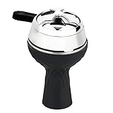 Hookah Bowl Set - Silicone Hookah Bowl + Charcoal Holder Shisha Heat Management Charcoal Funnel Box Burner with Wind Cover Smoking Accessory 7 Holes
